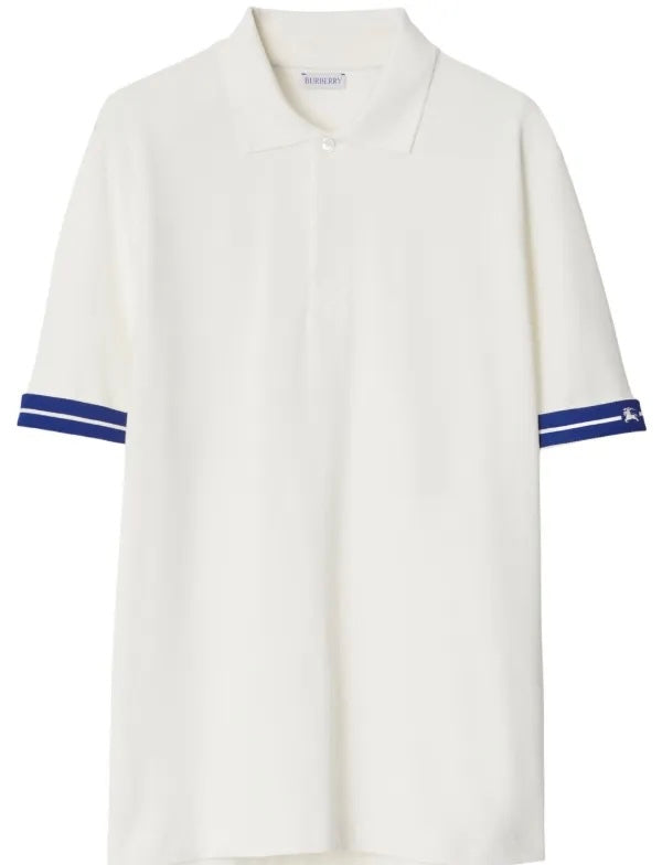 Burberry 8082127,Burberry 8082124,Burberry striped cuffs polo shirt,Burberry black polo shirt,Burberry white polo shirt,Burbe