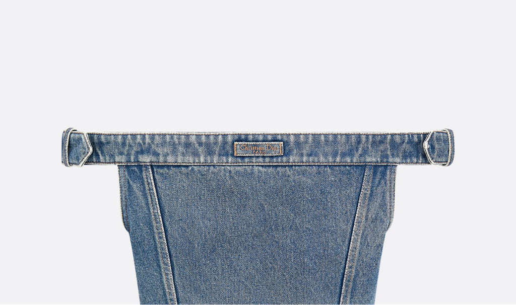 Dior 522B07A3046,Dior strapless top,Dior denim top,Dior strapless denim top,Dior denim vest,Dior denim vest on sale,Dior top