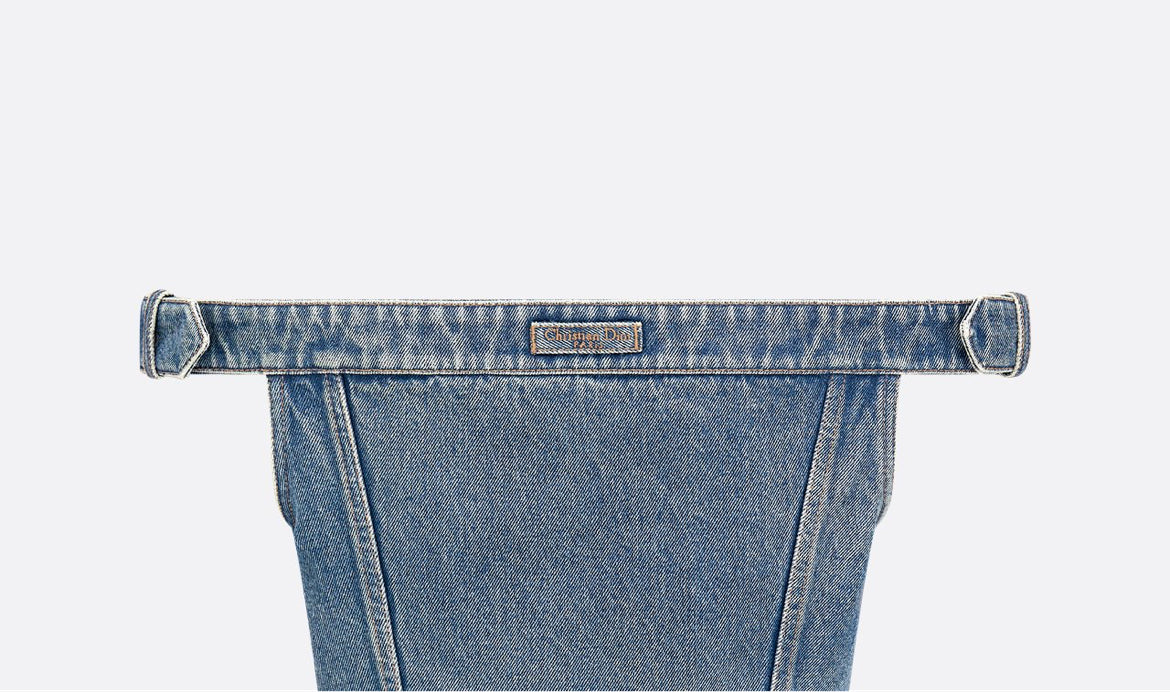 Dior 522B07A3046,Dior strapless top,Dior denim top,Dior strapless denim top,Dior denim vest,Dior denim vest on sale,Dior top