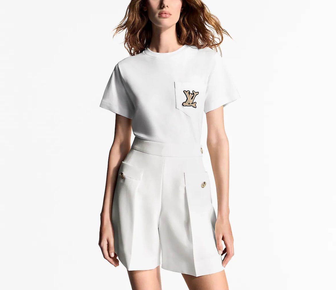 Louis Vuitton 1AHIZT,LV 1AHIZT,Louis Vuitton pocket T-shirt,Louis Vuitton white pocket T-shirt,LV pocket T-shirt,LV white poc