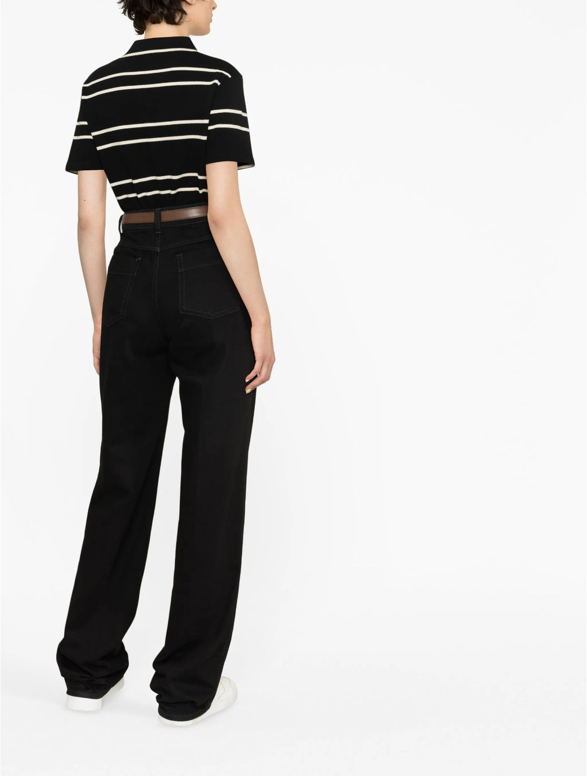 Saint Laurent 743666Y37IS,YSL 743666Y37IS,Saint Laurent stripes polo shirt,Saint Laurent striped womens polo shirt,YSL womens