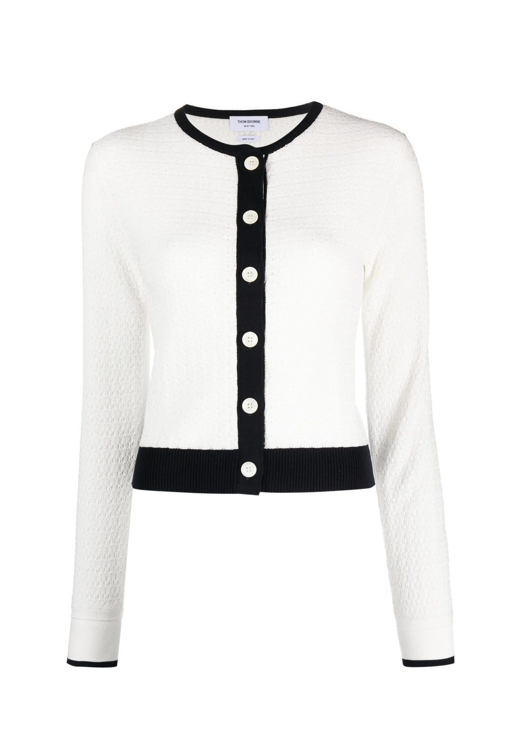 Thom Browne FKC602AY3009,Thom Browne white cardigan,Thom Browne cardigan,Thom Browne cardiganThom Browne cardigan authentic,T