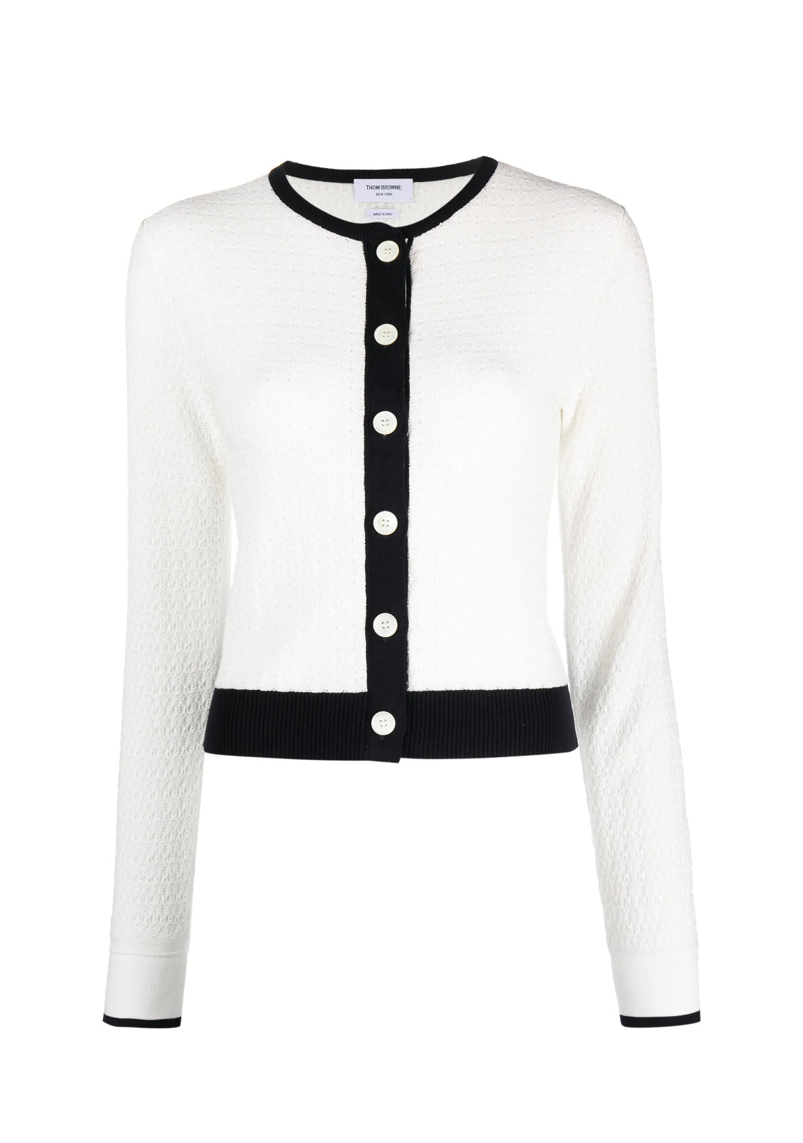 Thom Browne FKC602AY3009,Thom Browne white cardigan,Thom Browne cardigan,Thom Browne cardiganThom Browne cardigan authentic,T