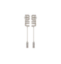 Miu Miu crystal embellished pendant earrings,Miu Miu crystal pendant earrings,MIU MIU logo pendant,MIU MIU logo earrings,MIU