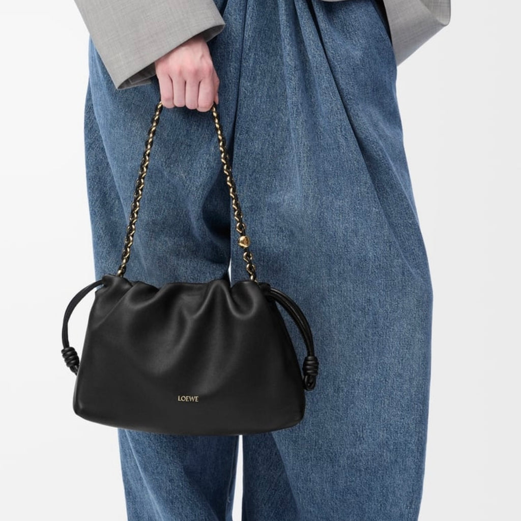 Loewe Medium Flamenco purse, Loewe Medium Flamenco bag, Loewe Flamenco bag, Loewe black flamenco bag, Loewe Medium Flamenco b