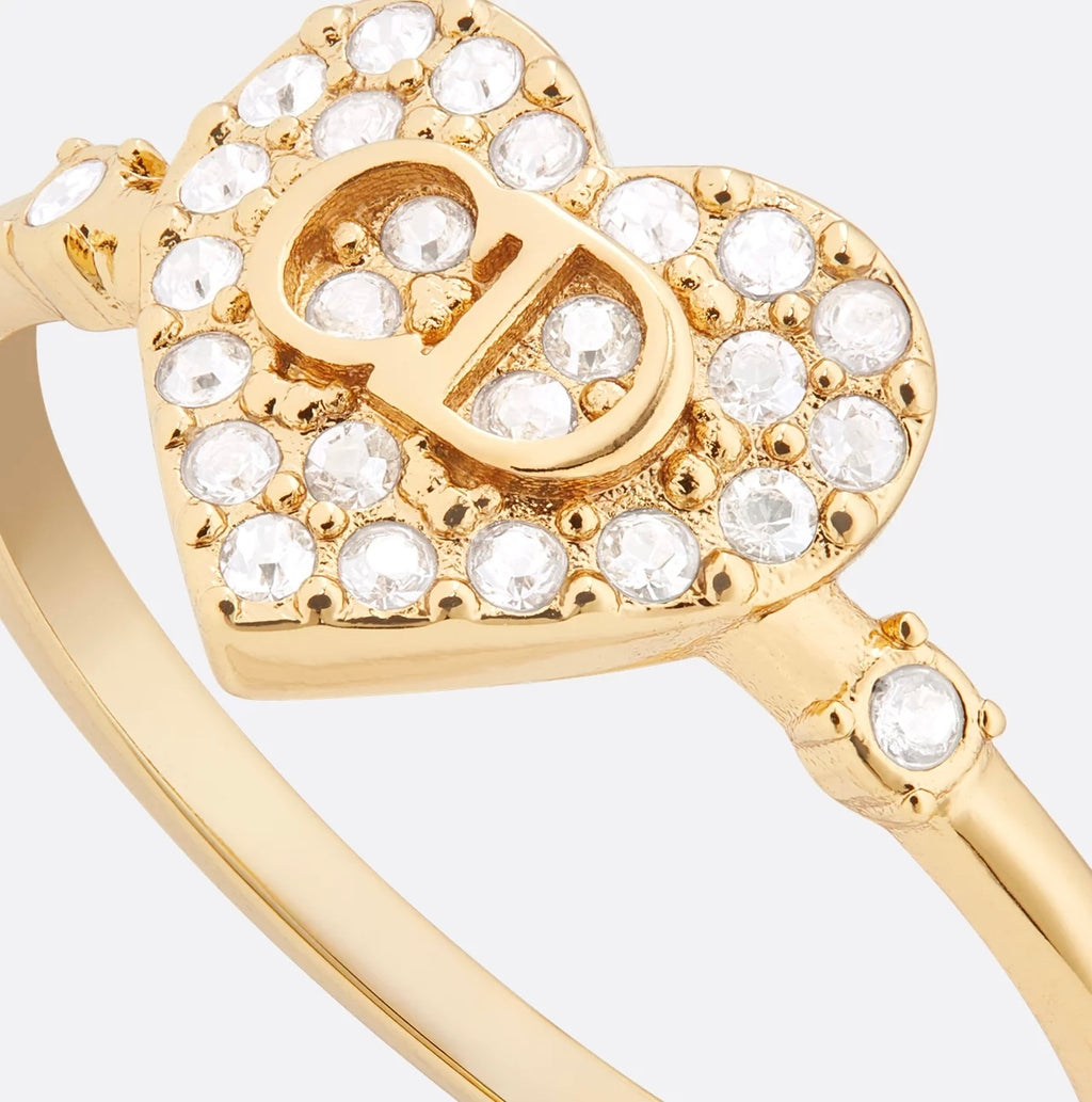 Dior Clair D lune ring,Dior hearts crystal ring,Dior hearts ring,Dior heart gold ring,Dior crystal ring,Dior ring,Dior ring 2