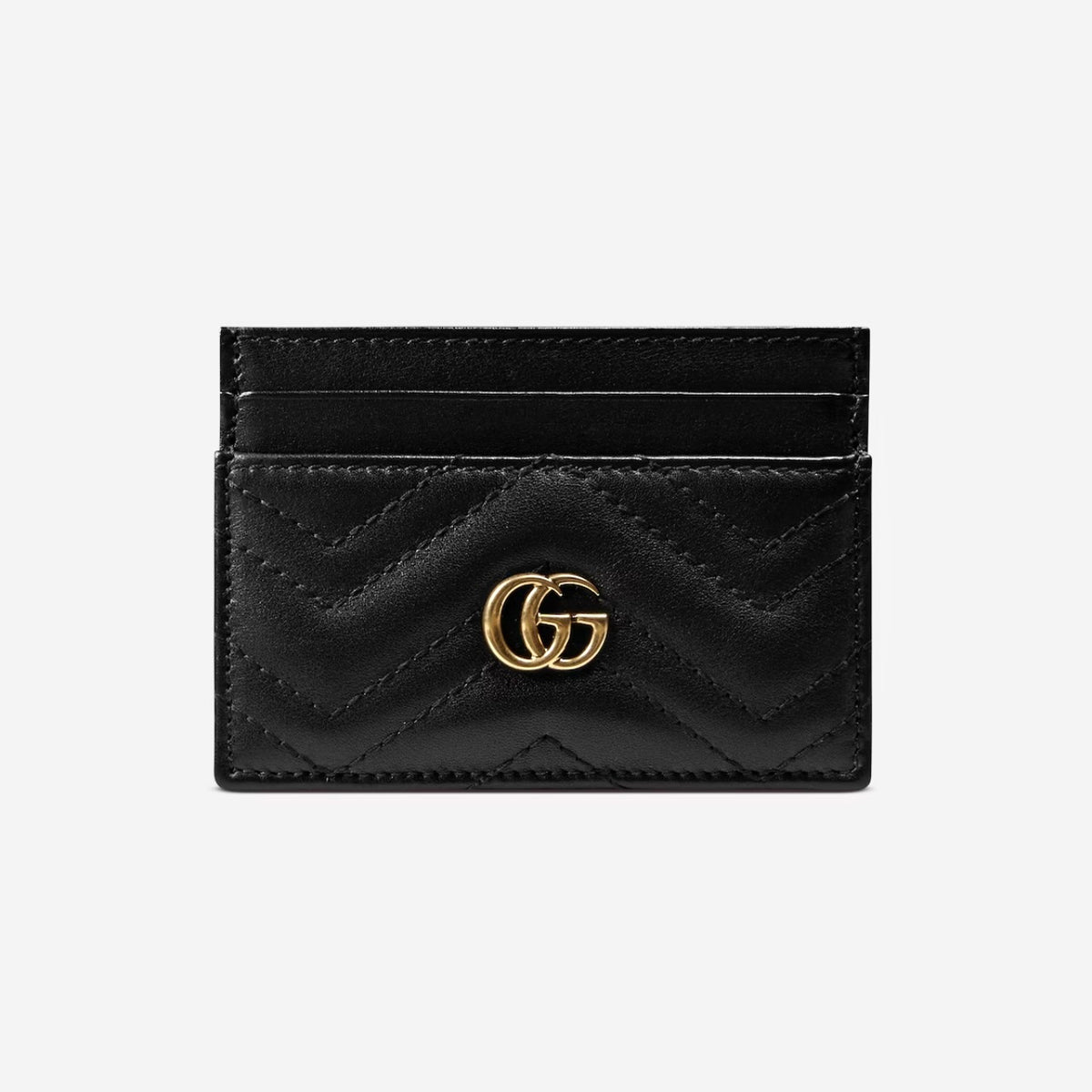 Gucci 443127 DTDHD,Gucci GG Marmont card case,Gucci GG Marmont card holder,Gucci black card holder,Gucci GG logo black card h