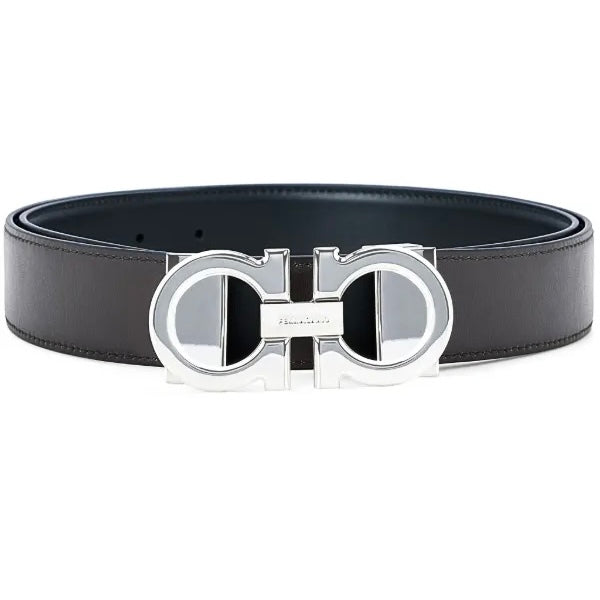 Ferragamo Gancini reversible belt, Ferragamo reversible belt, Ferragamo mens belt, Ferragamo black belt, Ferragamo mens belt