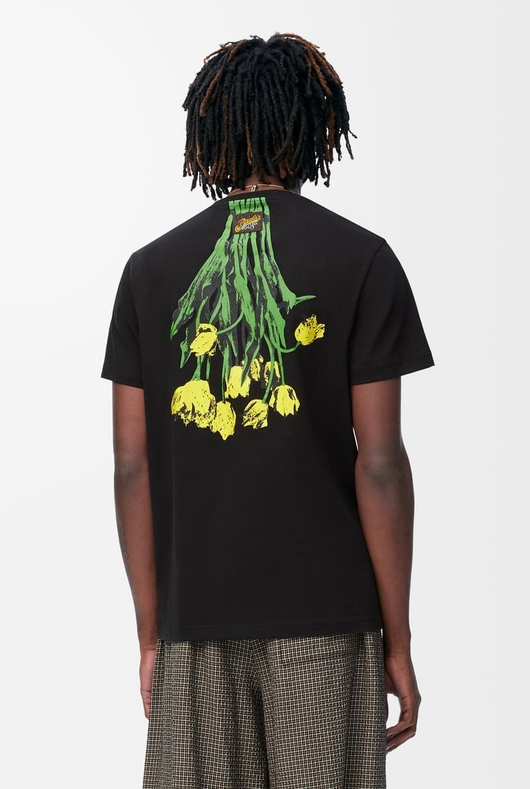 Loewe H616Y22X87,Loewe Paula’s lbiza t-shirt,Loewe Paula’s lbiza flower t-shirt,Loewe Paula’s lbiza black t-shirt,Loewe Paula