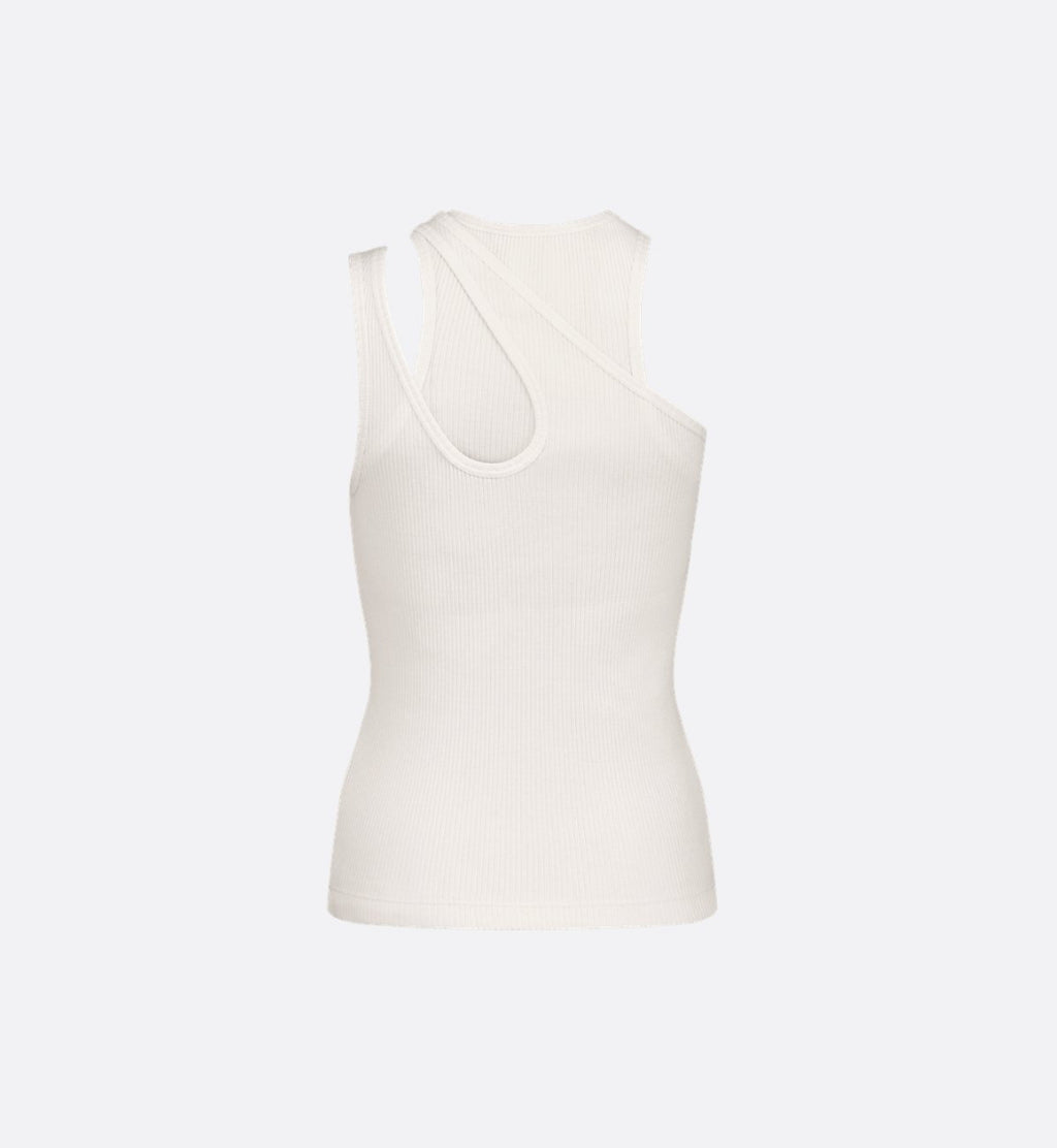 Dior 523T03A4086,Dior asymmetrical top,Dior asymmetrical vest,Dior asymmetrical vest white,Dior asymmetrical vest black,Dior