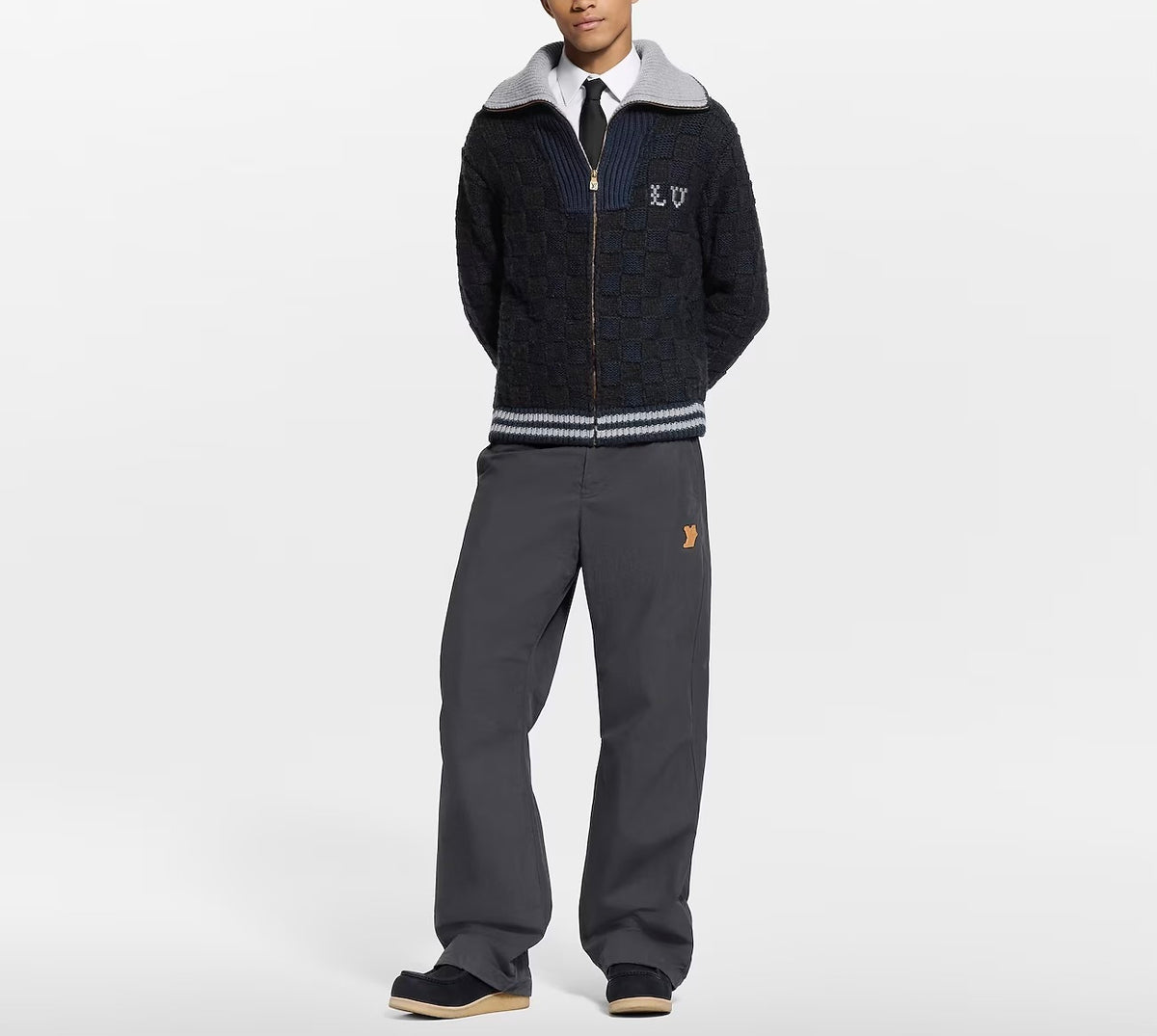 Winniemodo,Winniemodony,Louis Vuitton 1AJBVJ,LV 1AJBVJ,Louis Vuitton Damier knit blouson,LV Damier knit blouson,Louis Vuitton
