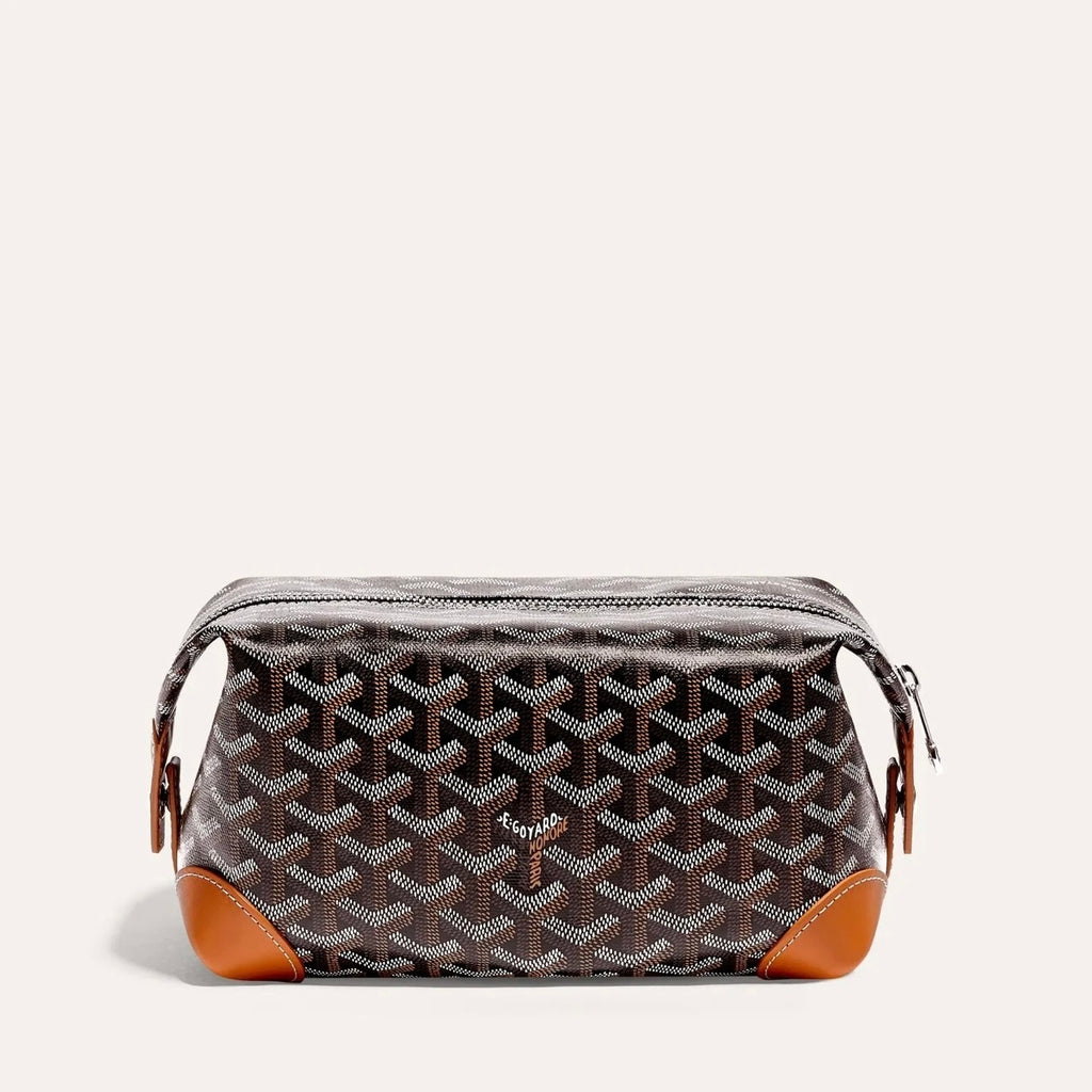 Goyard Bowling 25 Toiletry Bag,Goyard Bowling 25 bag price,Goyard Bowling 25 Toiletry Bag black Tan,Goyard Toiletry Bag black