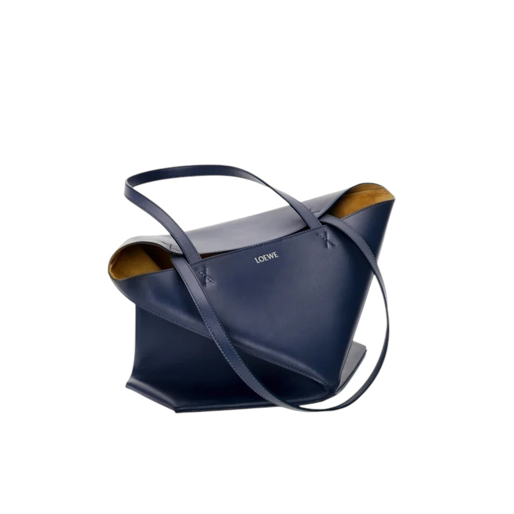 Loewe IDA657G50X01,Loewe Medium Puzzle Fold tote in shiny calfskin,Loewe puzzle fold tote bag,Loewe puzzle tote bag,Loewe blu