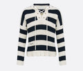 Dior 524S13A7025,Dior Marine sweater,Dior striped sweater,Dior striped sweater womens,Dior striped top,Dior navy white stripe
