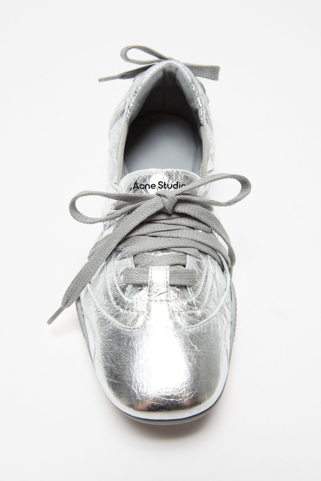 Winniemodo,Winniemodony,Acne Studios FN-WN-SHOE000998,Acne Studios lace leather sneaker,Acne Studios sneaker silver,Acne Stud