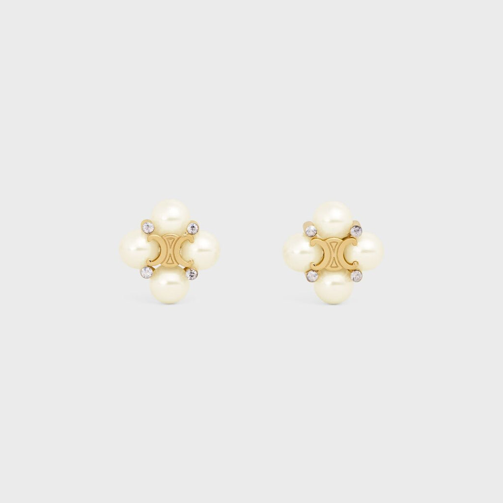 Celine les perles earrings,Celine les perles studs,Celine studs pearls gold,Celine studs,Celine pearls earrings,Celine pearls