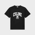 Celine RX07C507Z.38AO,Celine loose T-shirt,Celine loose Triomphe T-shirt,Celine black womens T-shirt,Celine women’s T-shirt 2
