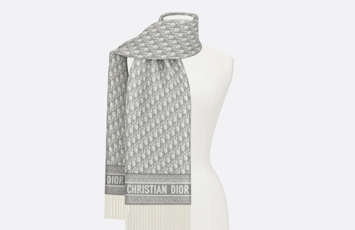 Dior oblique scarf,Dior scarf,Dior scarf grey monogram,DIOR men's scarf,Dior 01CDO309I093,Dior scarf online shop,Dior scarf o