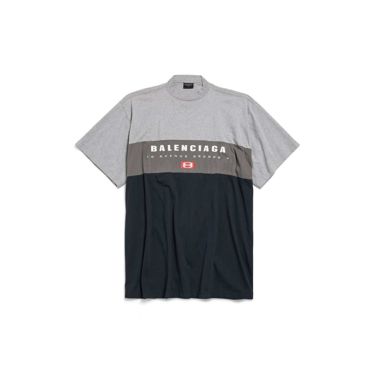 Balenciaga 744439TSVB1,Balenciaga grey black t-shirt,Balenciaga Oversized T-shirt,Balenciaga unity t-Shirt,Balenciaga T-Shirt