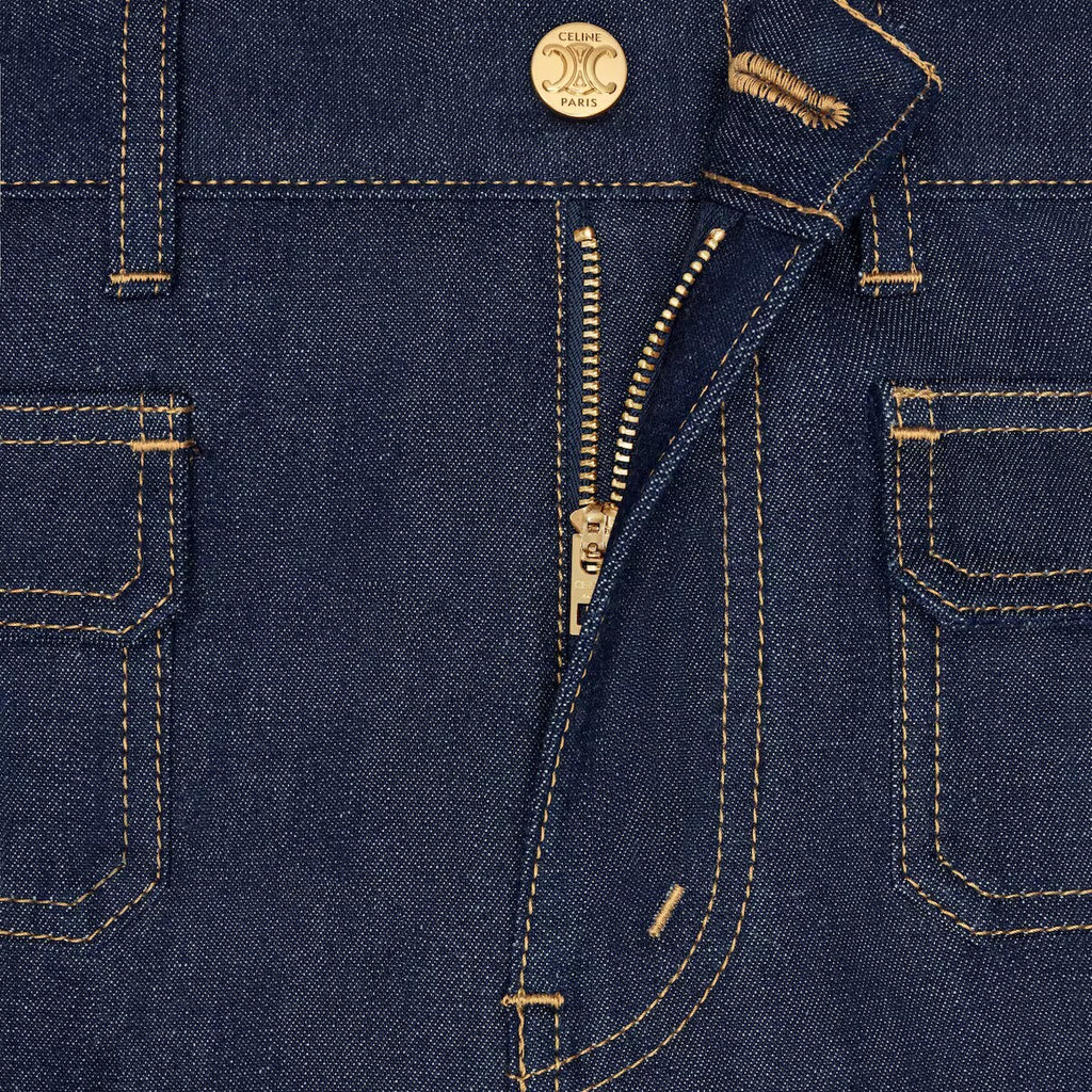 Celine RO05X558Z,Celine Jane jeans in denim raw wash,Celine Jane jeans,Celine womens jeans,Celine blue jeans,Celine jeans 202