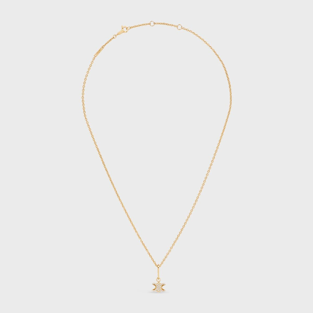 Celine triomphe solitaire necklace,Celine triomphe necklace,Celine triomphe necklace gold,Celine triomphe necklace on sale,Ce