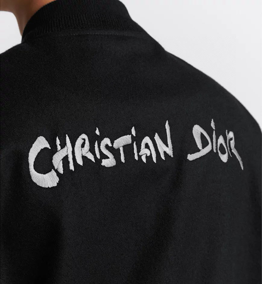 Christian Dior tag varsity jacket,Dior 443L430A6105,Dior jacket,Dior tag jacket,Dior jacket outlet,Dior jacket authenticity,D