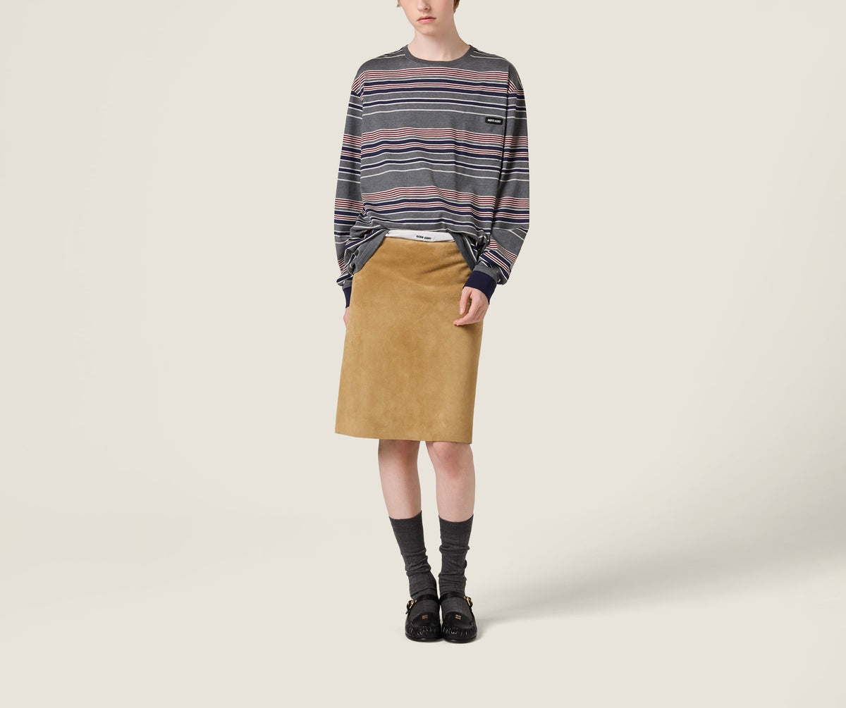 Winniemodo,Winniemodony,Miu Miu long sleeve striped,Miu Miu T-shirt striped,Miu Miu clothes outlet,Miu Miu long sleeve discou