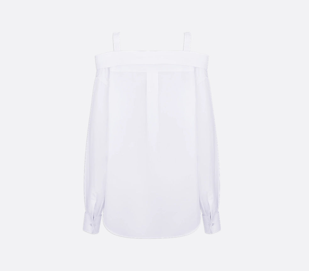 Dior 521B85A3356,Dior white top,Dior white blouse,Dior vest shirt,Dior black top,Dior black blouse,Dior white top 2025,Dior b