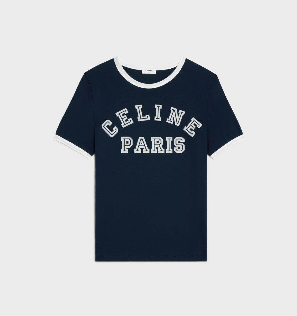 Celine Paris T-shirt in cotton jersey,celine T-shirt online shop,celine T-shirt outlet ,celine women's ,celine  2X779671Q.07O