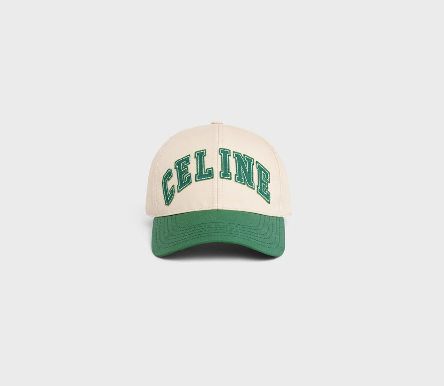 Celine college baseball cap in cotton,Celine 2AK04969P,Celine baseball cotton cap,Celine baseball cap navy,Celine baseball ca