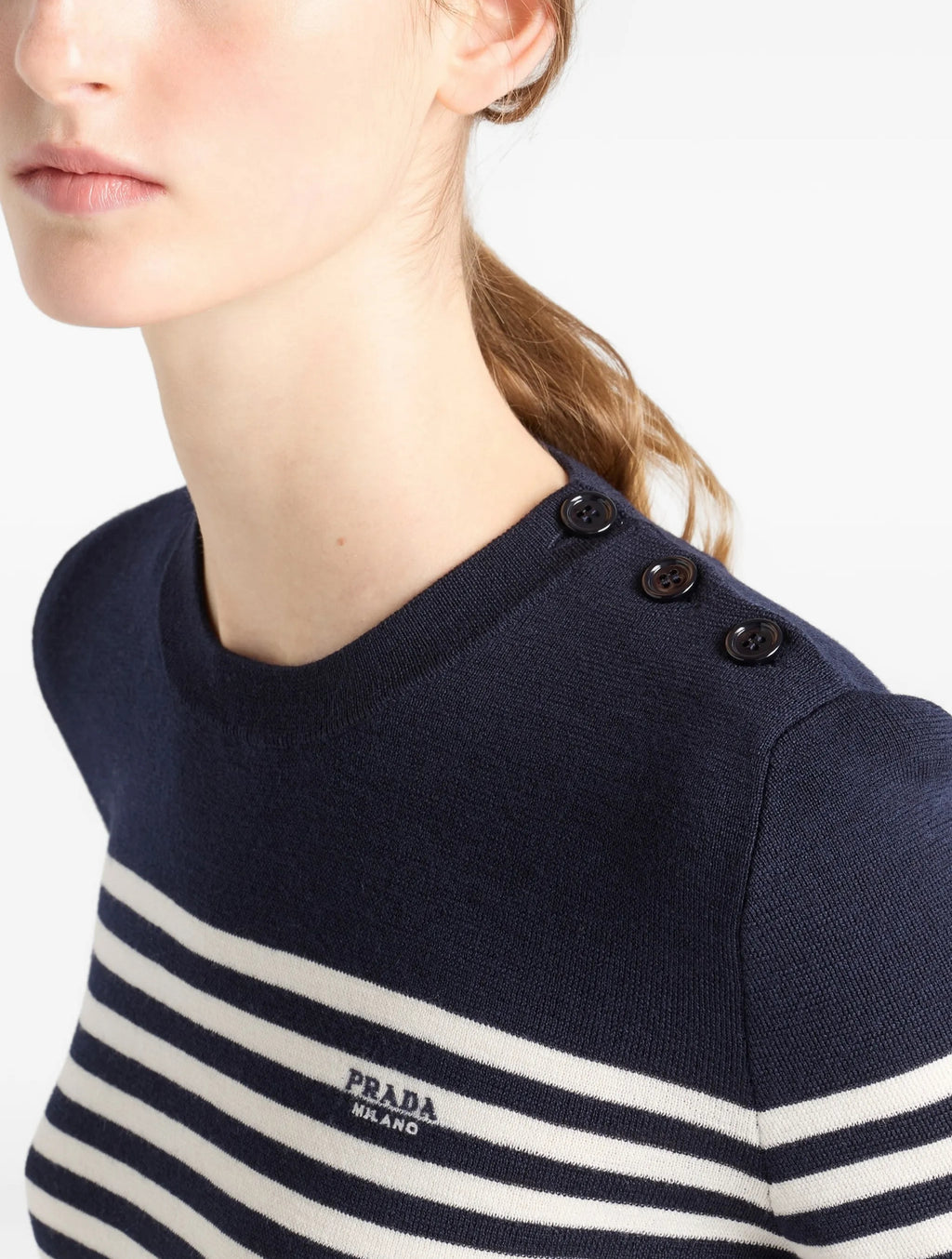 Winniemodo,Winniemodony,Prada P24Z2QSOOO19IH,Prada striped ribbed sweater,Prada striped knit sweater,Prada striped sweater wo