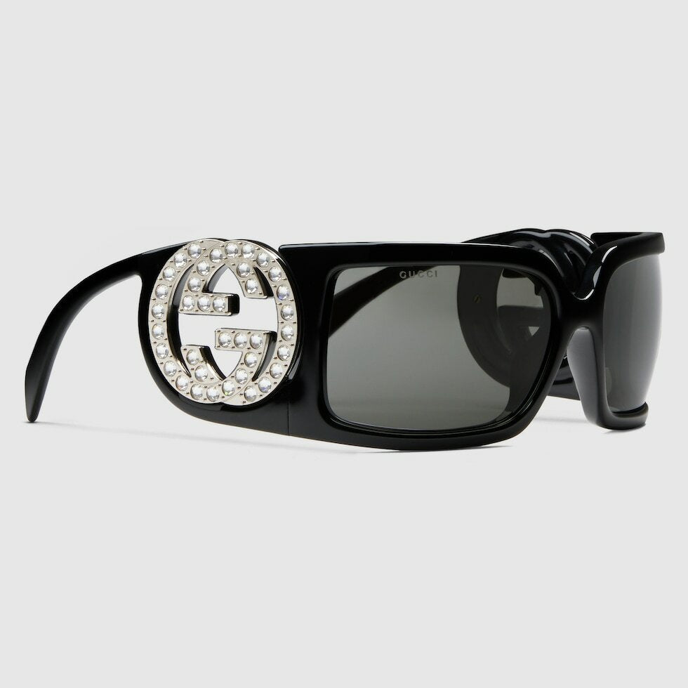 Gucci GG1899S,Gucci rimless sunglasses,Gucci sunglasses GG1899S,Gucci square frame sunglasses black,Gucci sunglasses rectangu