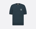 Dior 593M604A6001,Dior CD logo short sleeved sweater,Dior short sleeved sweater,Dior short sleeved blue sweater mens,Dior kni