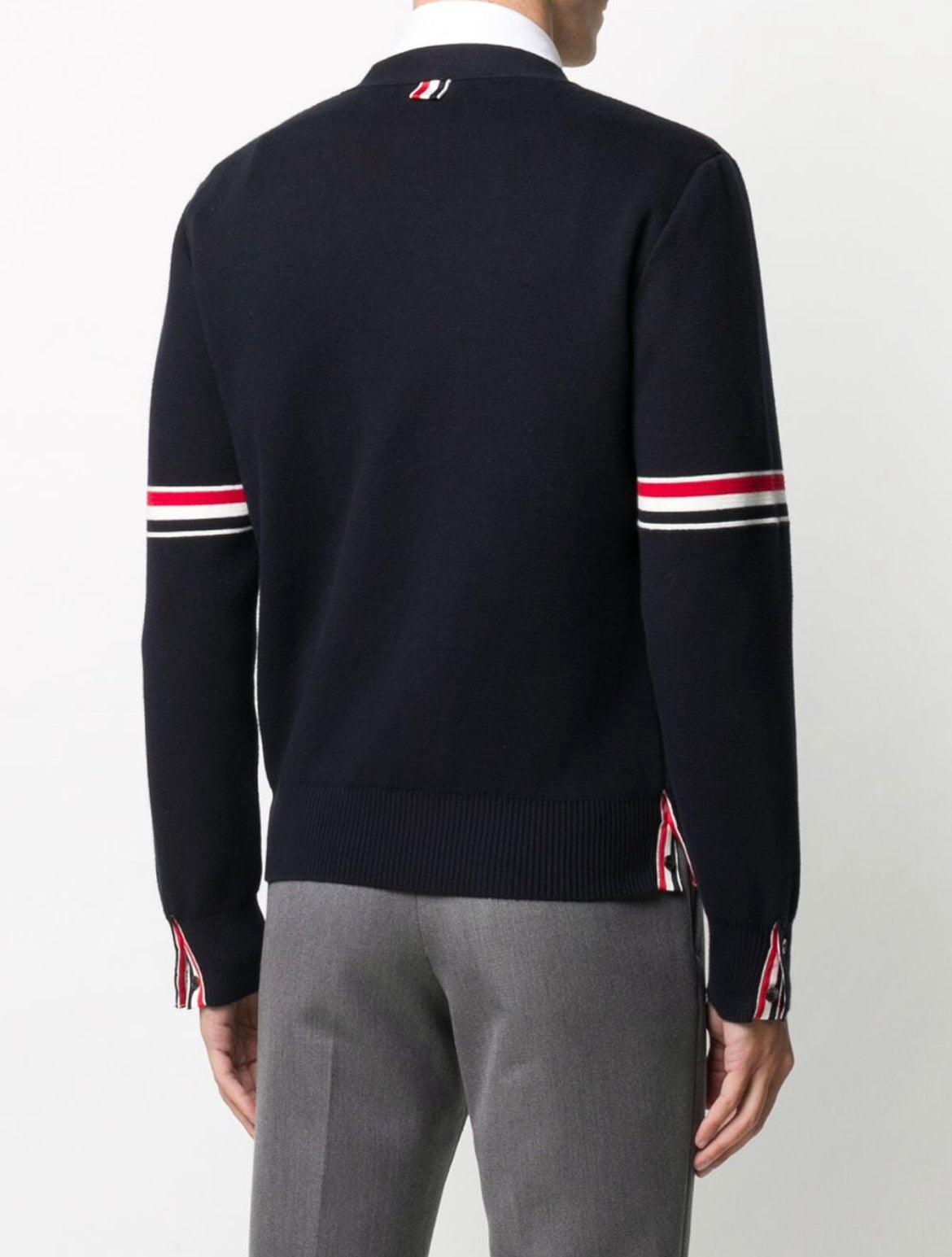 Thom Browne tricolor 4-bar cardigan