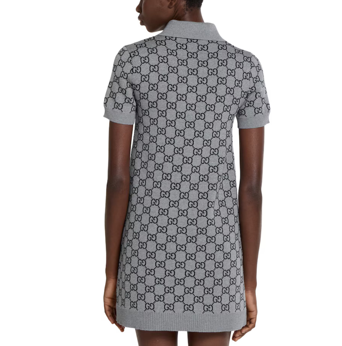 Winniemodo,Winnie modo,Gucci 836164 XKEJP,Gucci GG wool polo dress,Gucci polo dress,Gucci polo dress sale,Gucci wool grey pol