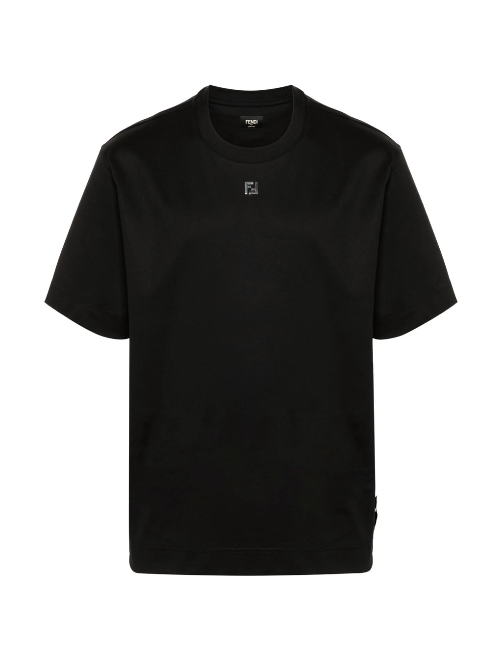 Fendi FY0936ARYY,Fendi FF logo T-shirt,Fendi FF black T-shirt,Fendi FF T-shirt mens,Fendi black T-shirt mens on sale,Fendi T-