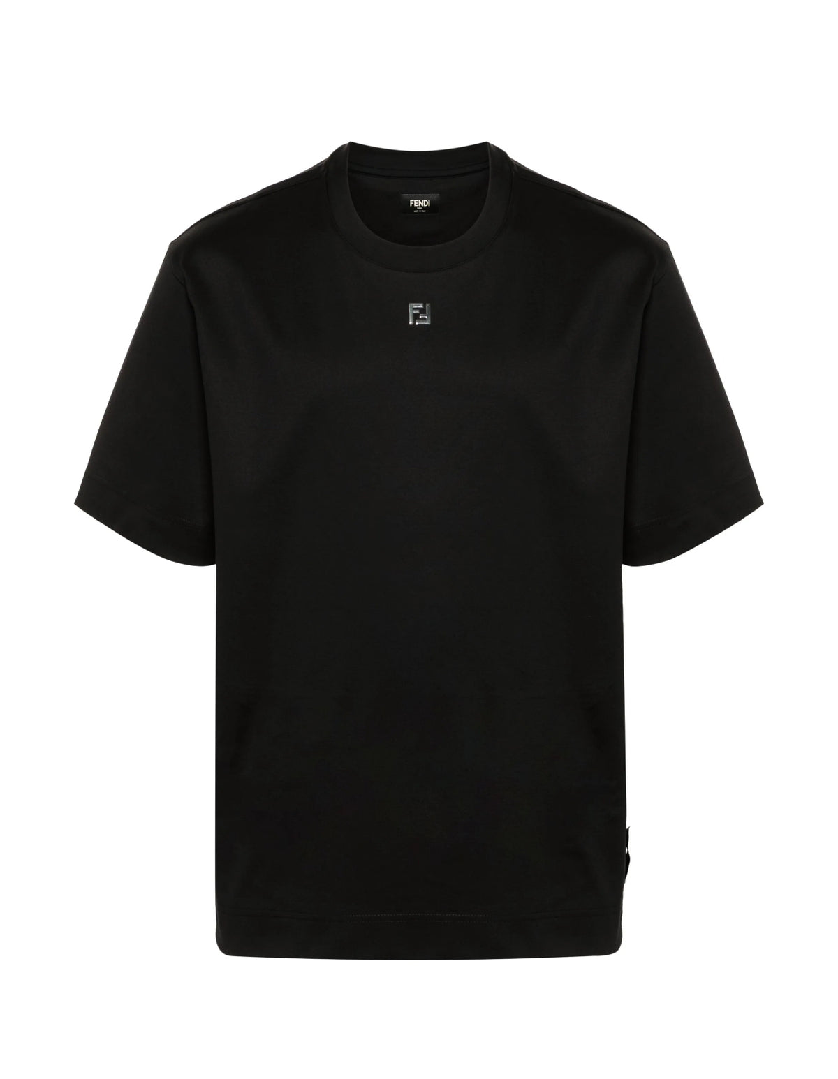 Fendi FY0936ARYY,Fendi FF logo T-shirt,Fendi FF black T-shirt,Fendi FF T-shirt mens,Fendi black T-shirt mens on sale,Fendi T-