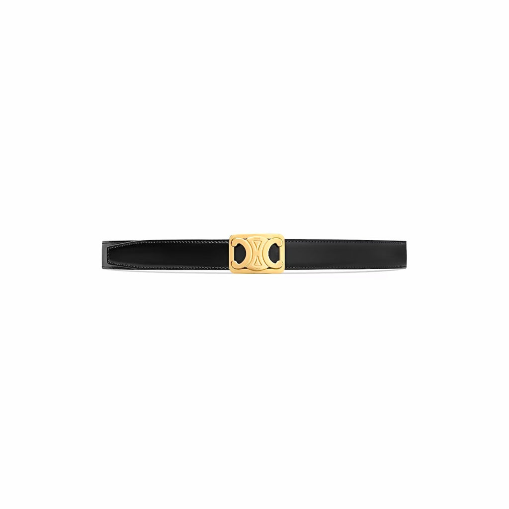Celine Medium Reversible Framed Triomphe Belt,Celine 45BIZ3APD.38TW,Celine Reversible Triomphe Belt,Celine Reversible black w
