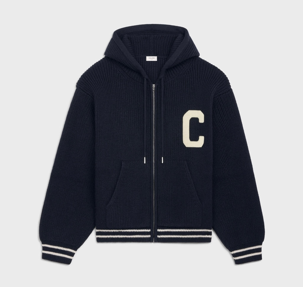 Celine RV003V830I.07MR,Celine jacket,Celine sweater wool,Celine hooded sweater,Celine jacket authenticity,Celine jacket on sa