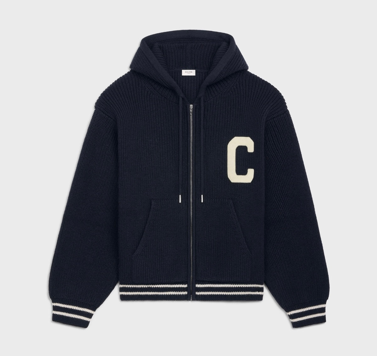 Celine RV003V830I.07MR,Celine jacket,Celine sweater wool,Celine hooded sweater,Celine jacket authenticity,Celine jacket on sa