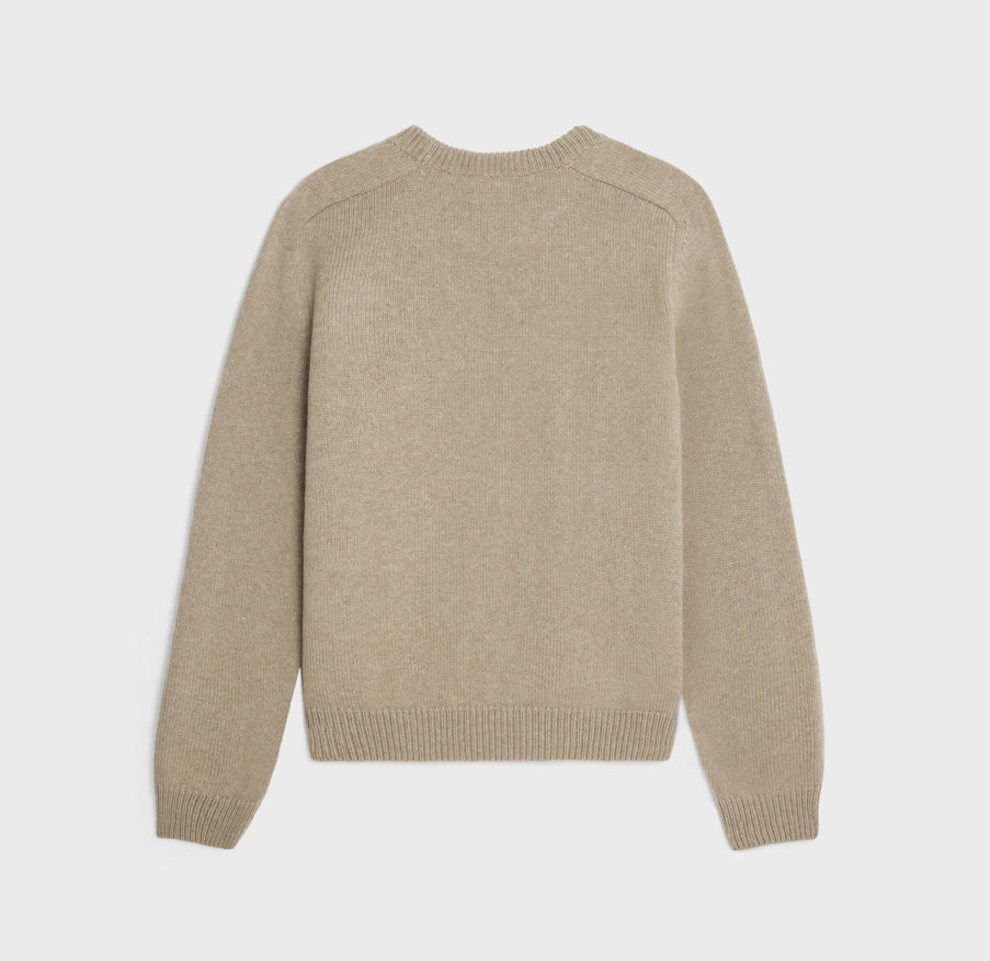 Celine triomphe crew neck sweater in wool and cashmere,Celine on sale,Celine online shop,Celine outlet,Celine 2AC85048T.03SD