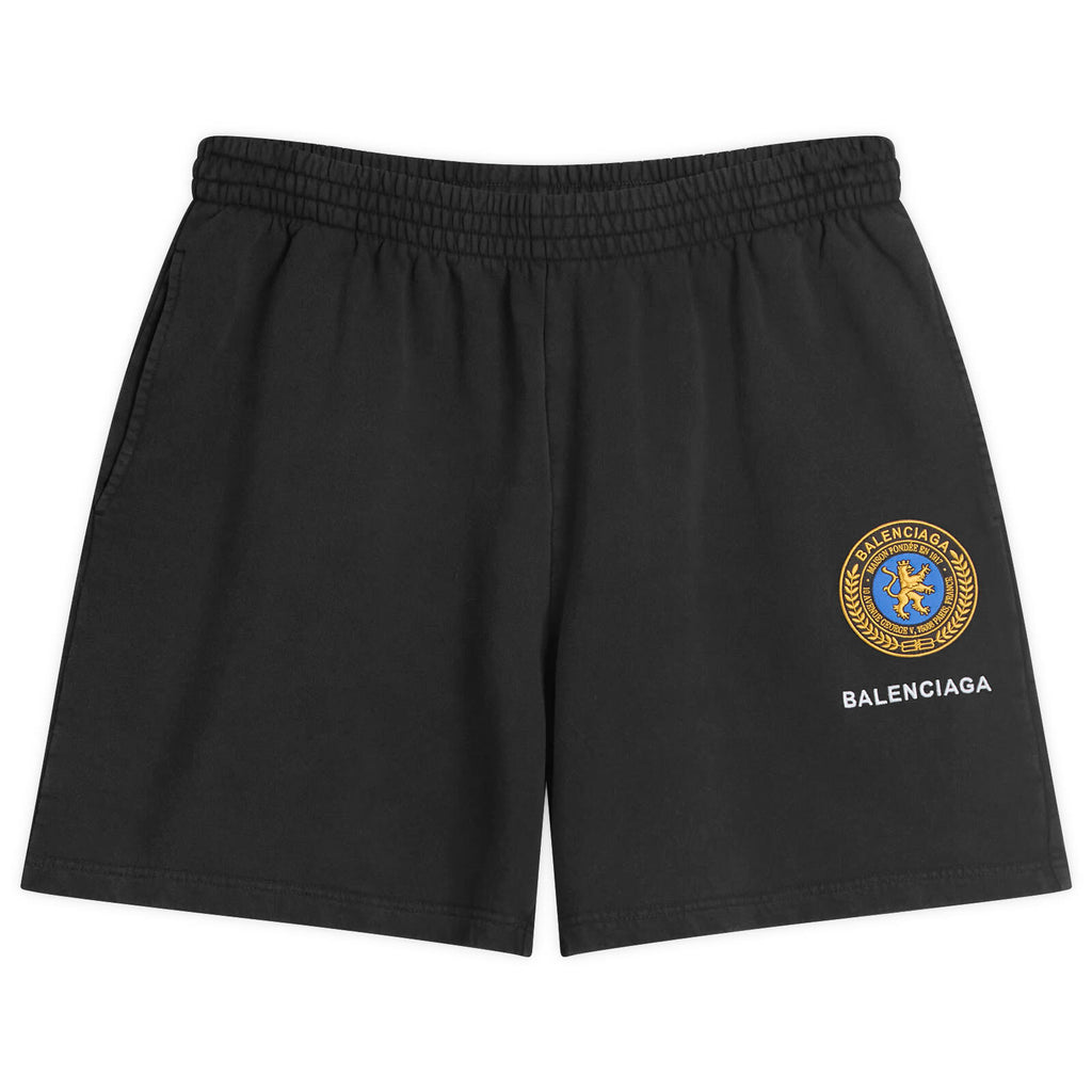 Balenciaga 826385TSVH3,Balenciaga uniform merch dry molleton shorts,Balenciaga uniform merch shorts,Balenciaga shorts black,B