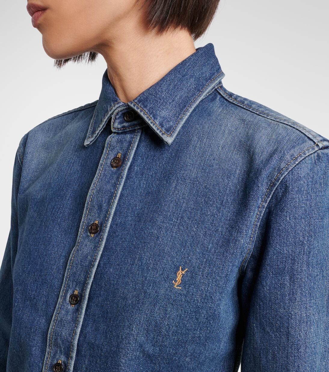 Winniemodo,Winniemodony,Saint Laurent 873984,Saint Laurent shirt women,YSL DENIM shirt,YSL shirt sale,YSL shirt discount shop