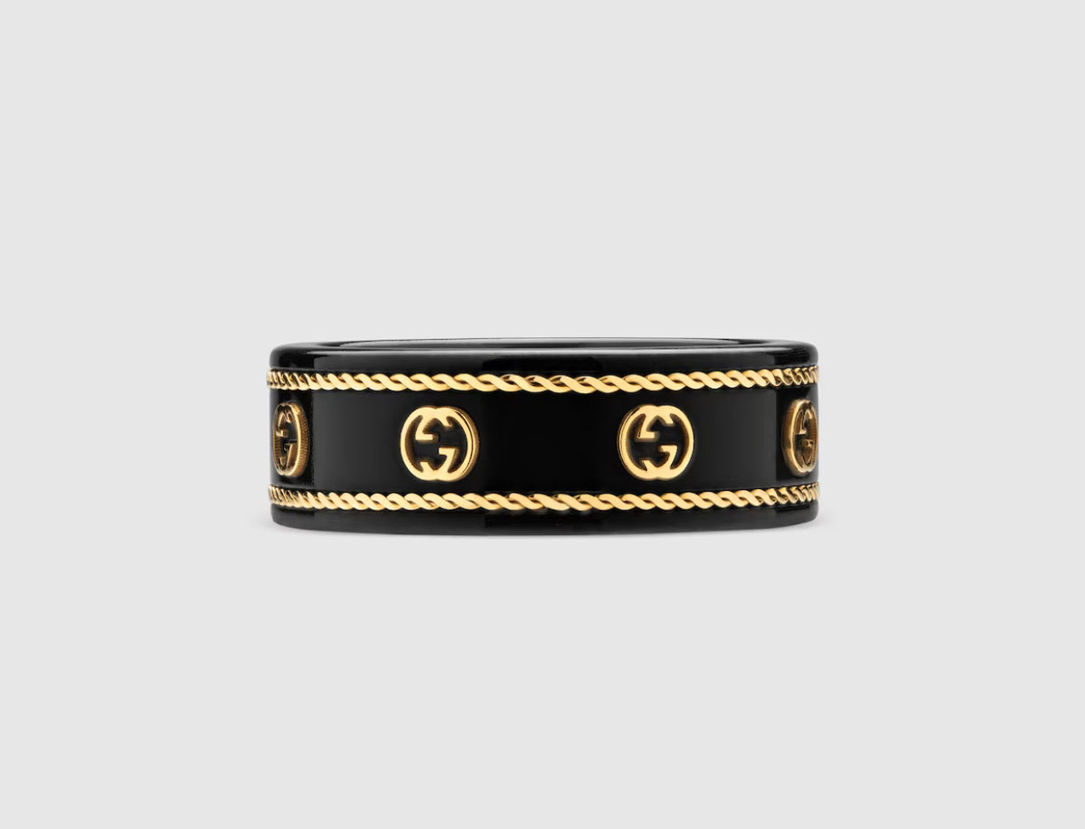 Winniemodo,Winniemodony,Gucci icon 18K ring with interlocking G,Gucci ring black,Gucci ring sale,Gucci ring women,Gucci ring