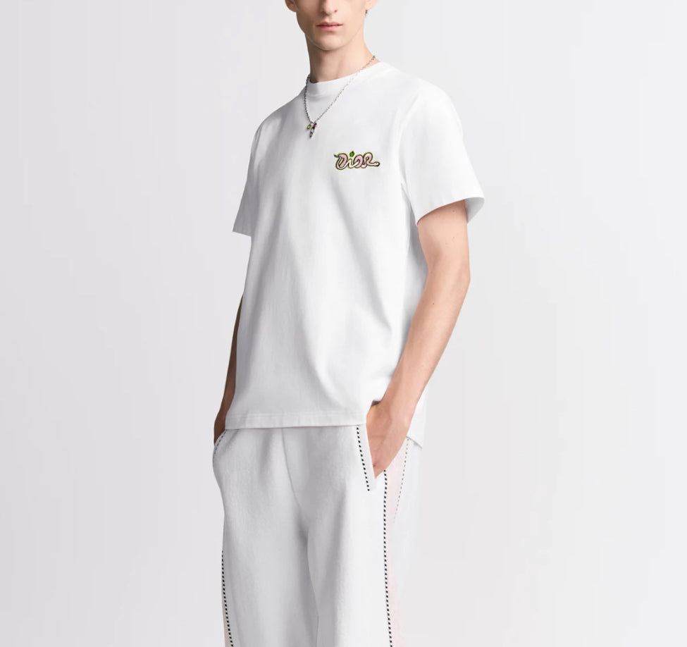 Dior 513J696F0554,Dior x Kaws t-shirt,Dior x Kaws tee,Dior x Kaws mens,Dior x Kaws authentic,Dior x Kaws t-shirt on sale,Dior