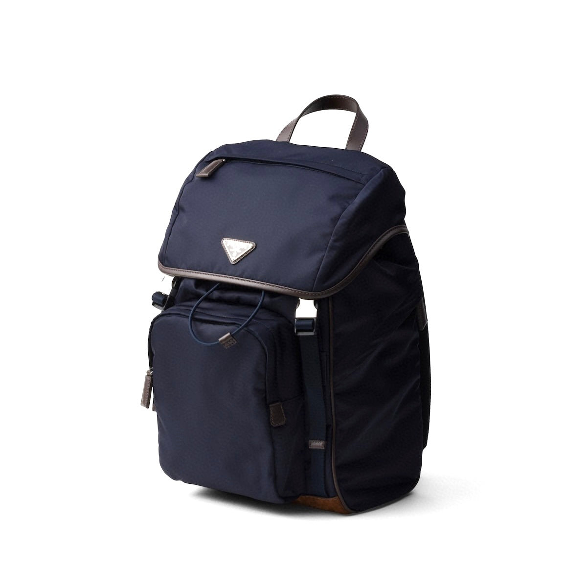 Prada 2VZ135_384_F0C1B_V_HYF,Prada Re-Nylon and leather backpack,Prada Re-Nylon blue backpack,Prada blue backpack,Prada blue