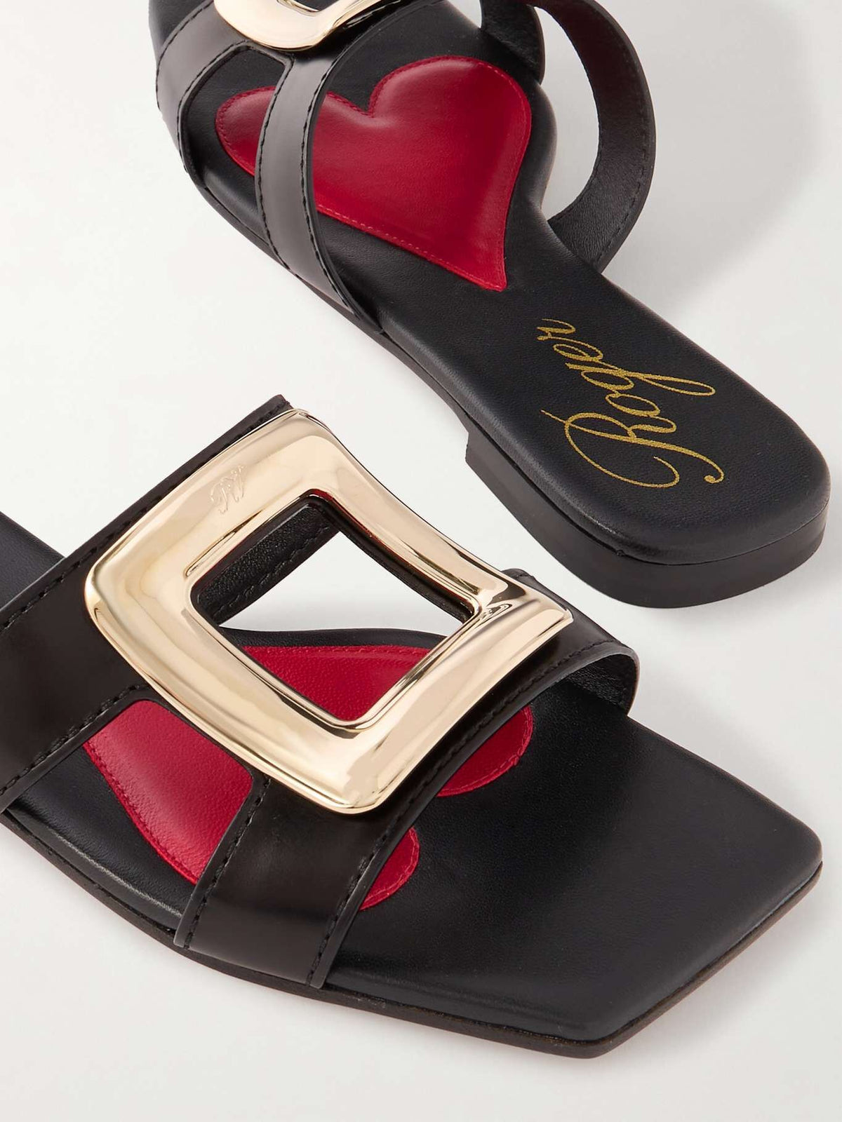 Winniemodo,Winniemodony,Roger Vivier RVW74738070,Roger Vivier slides,Roger Vivier flats,Roger Vivier mules,Roger Vivier sanda