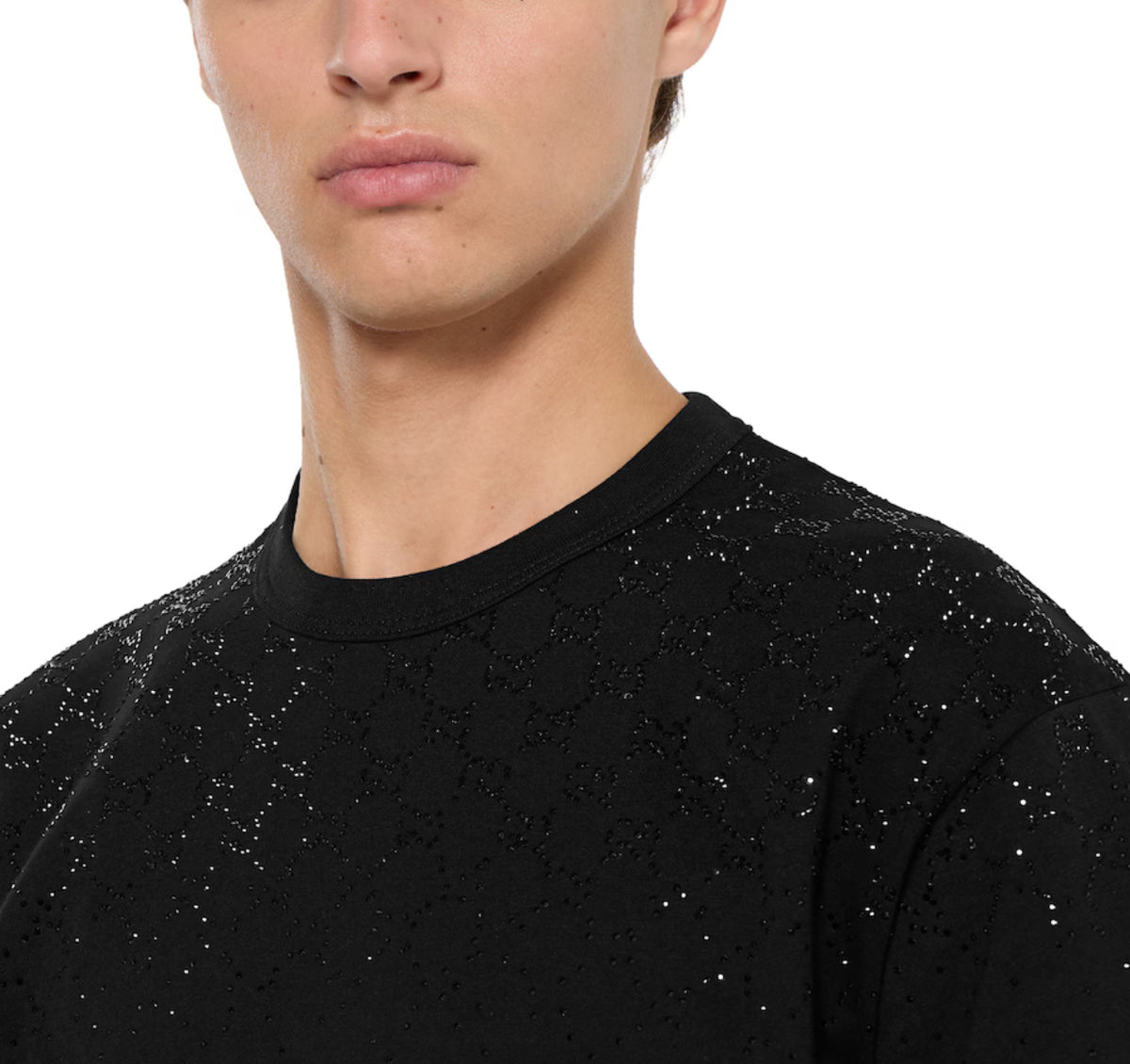 Winniemodo,Winniemodony,Gucci 854841 XJHRZ,Gucci T-shirt crystals,Gucci t-shirt men,Gucci t-shirt sale,Gucci t-shirt black cr