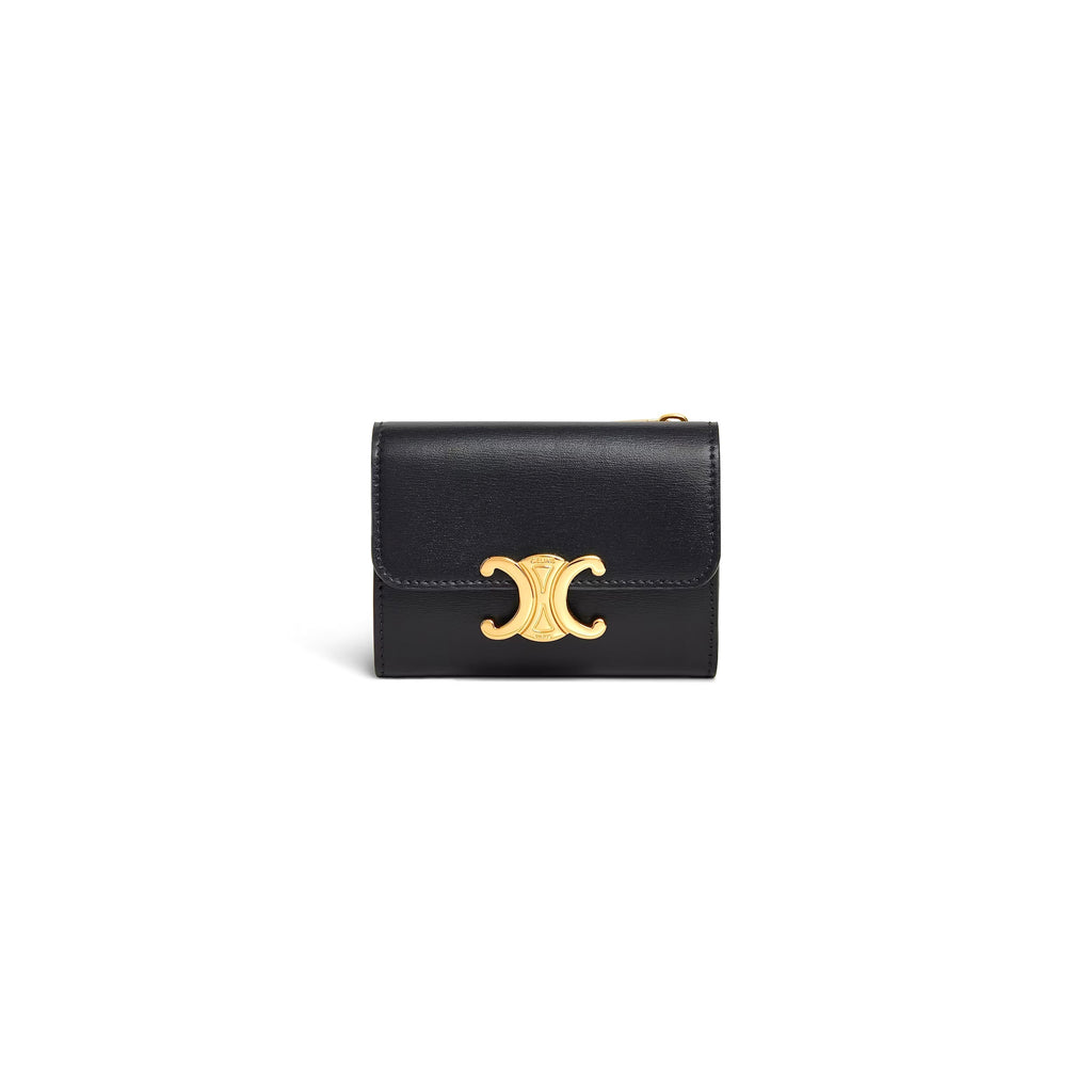 Celine 10I653DPV.38NO,Celine Compact Wallet With cardholder,Celine 2 in 1 wallet,Celine compact wallet,Celine compact wallet