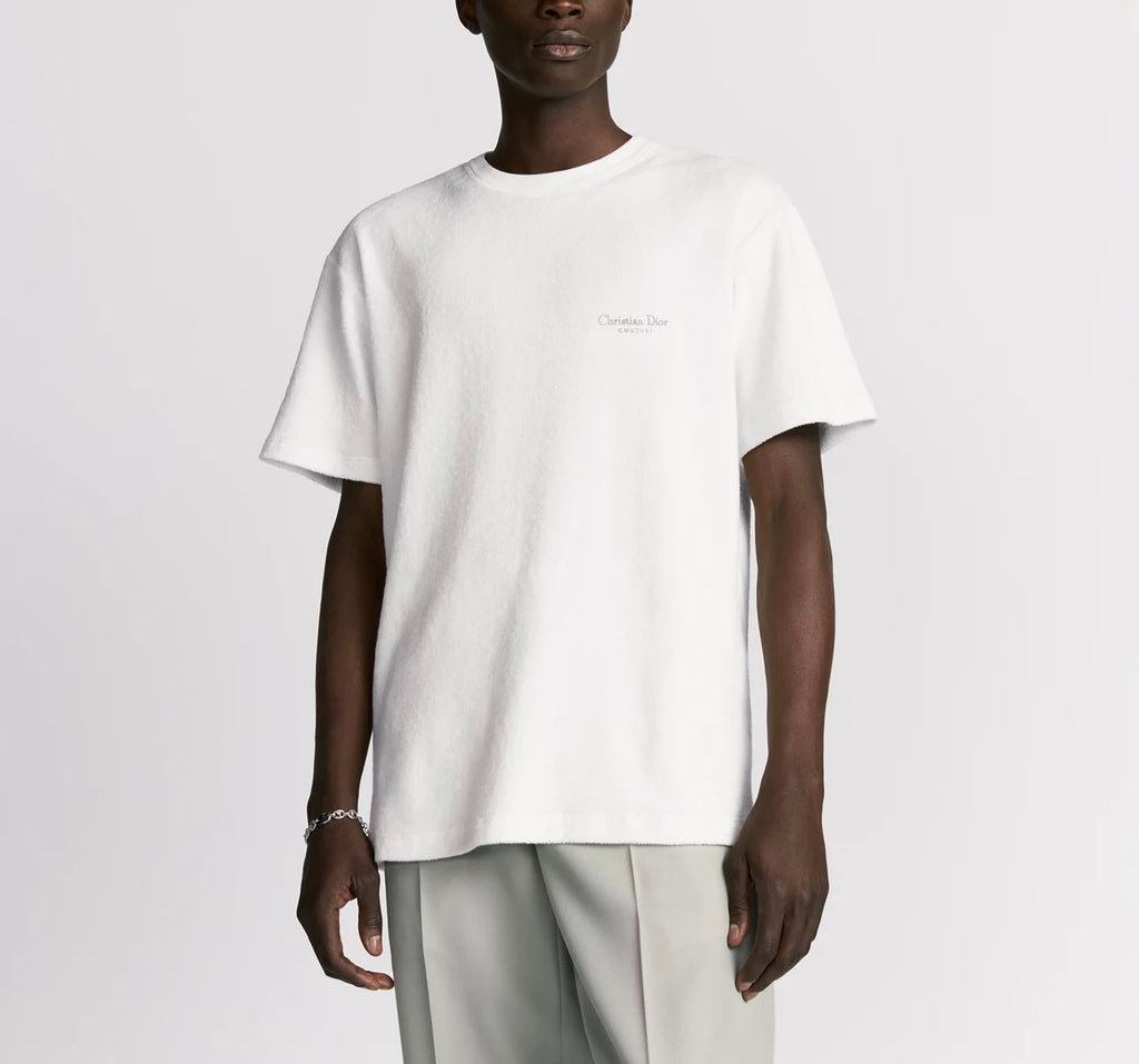 Dior 593J696F3006,Christian Dior Couture T-shirt,Dior t-shirt Christian Dior logo,Dior t-shirt white,Dior t-shirt blue,Dior t